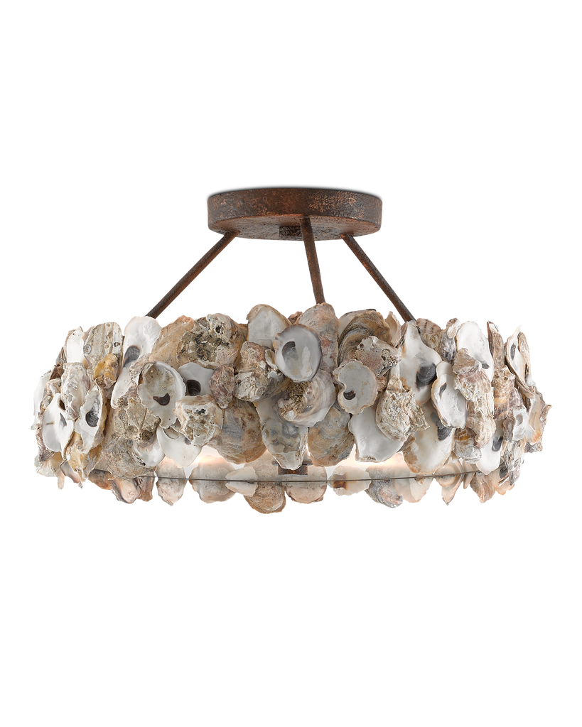 Currey & Co Oyster Shell Semi-Flush Mount | 9000-0265