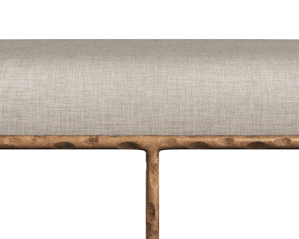 Esai Bench - Zenith Taupe Grey | Sunpan Furniture - 110136