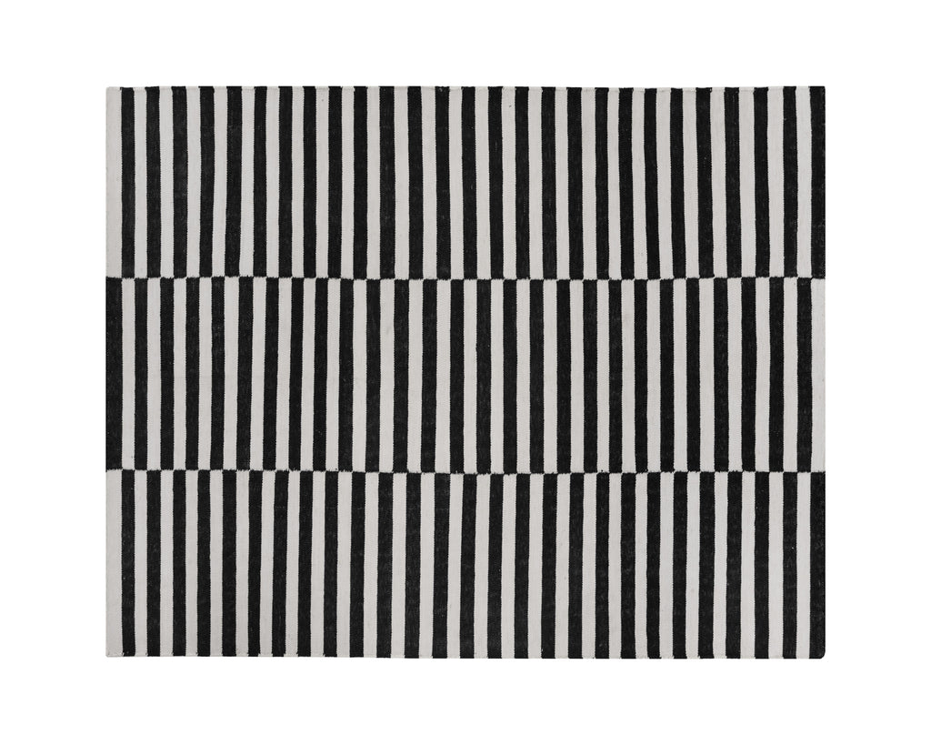 Zigby Hand-Woven Rug - Black / Ivory - 8' X 10' | Sunpan Furniture - 108748