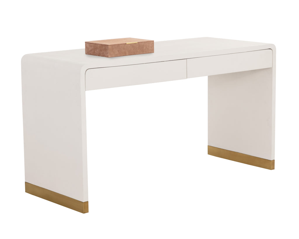 Ilona Desk - Oyster Shagreen | Sunpan Furniture - 109022