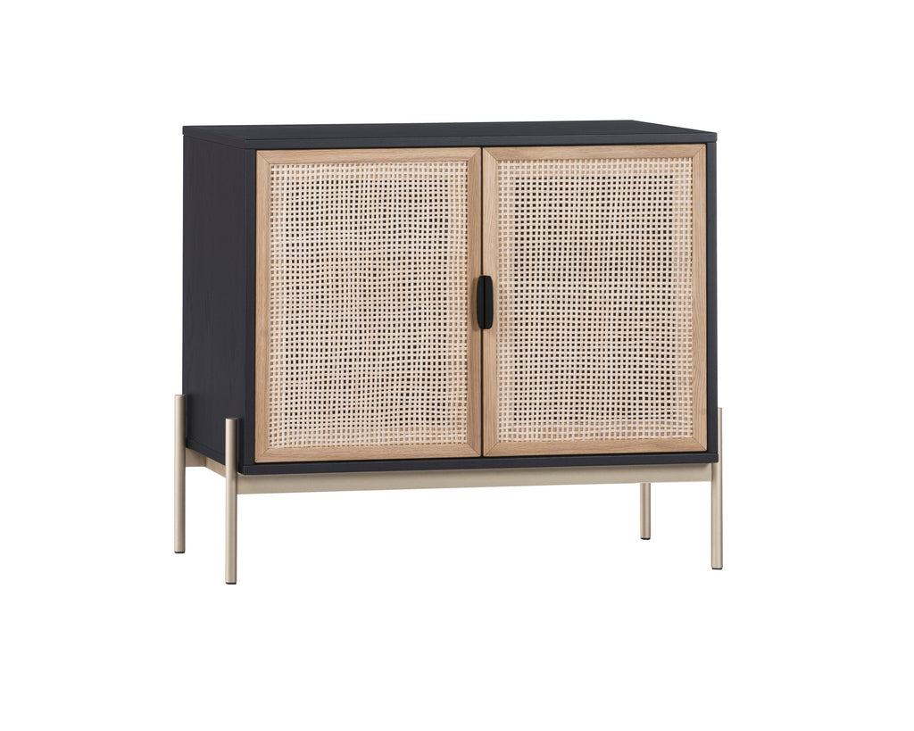 Avida Sideboard - Small - Gold - Black/Natural | Sunpan Furniture - 106836