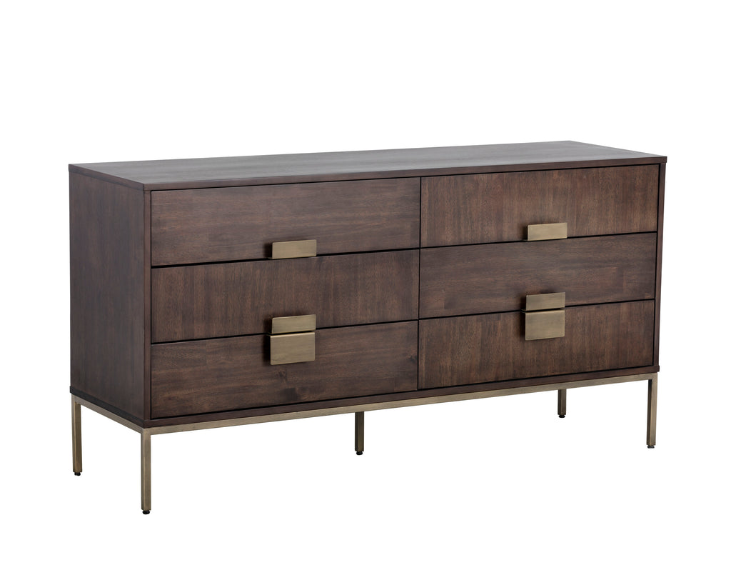 Jade Dresser - Antique Brass - Dark Mango | Sunpan Furniture - 102924