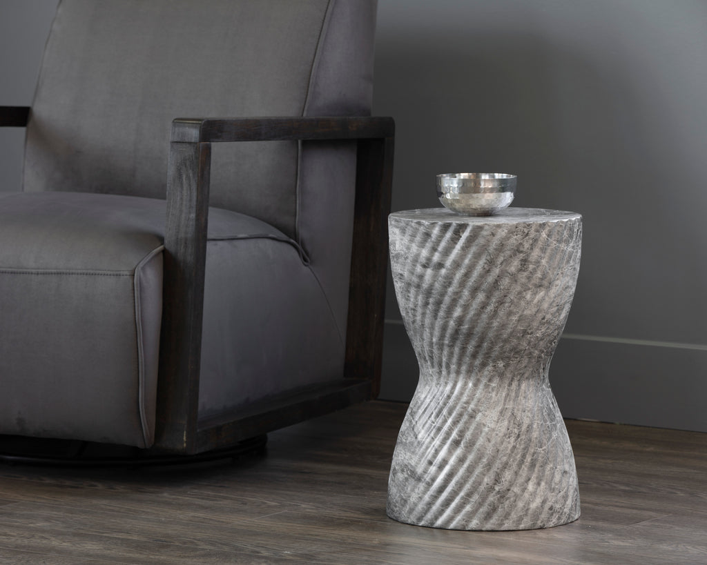 Cara End Table - Marble Look - Grey | Sunpan Furniture - 106775