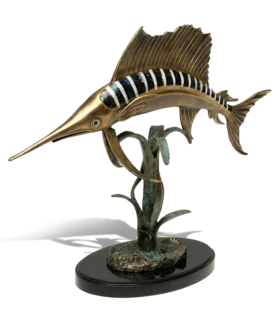 Mighty Sailfish Sculpture | Maitland Smith - 89-1808