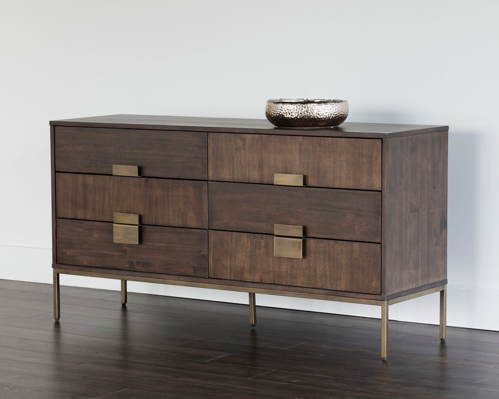 Jade Dresser - Antique Brass - Dark Mango | Sunpan Furniture - 102924