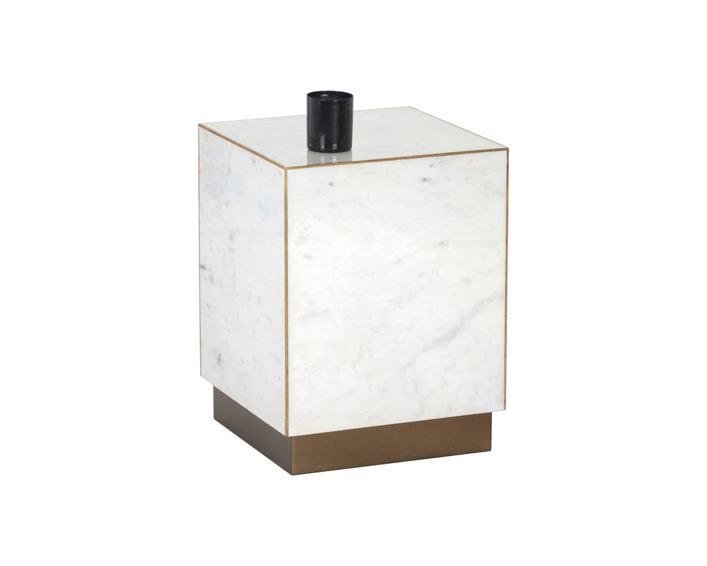 Daines End Table - White Marble | Sunpan Furniture - 107023