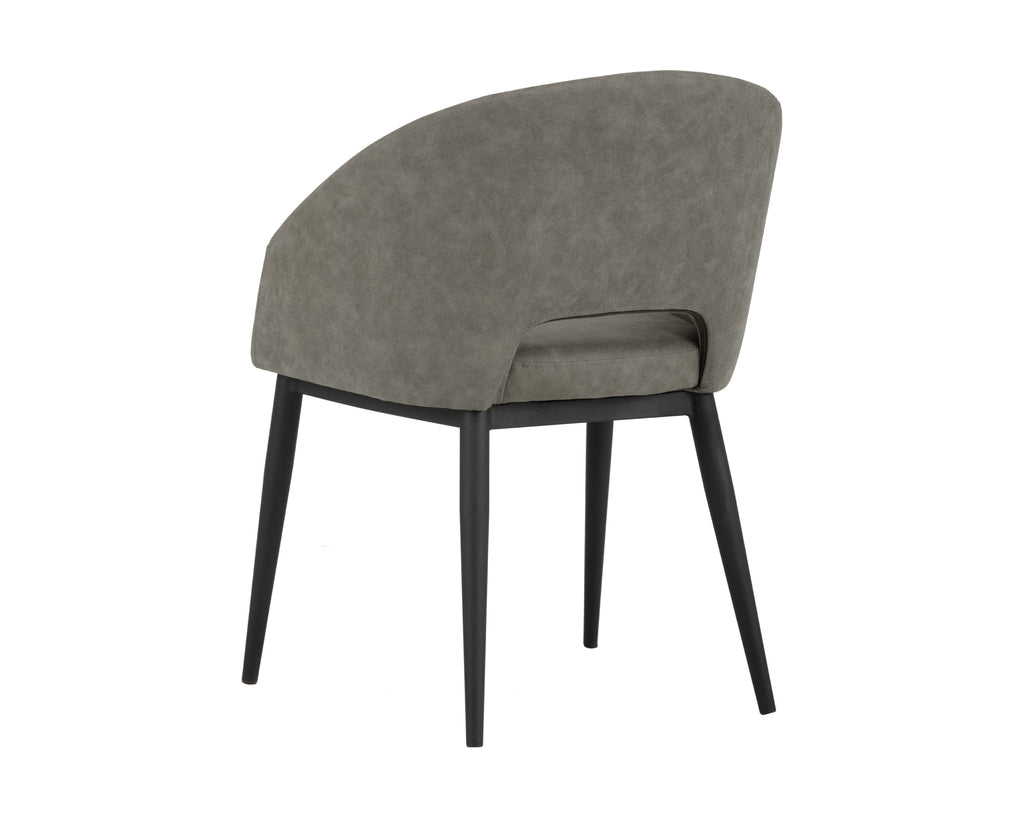 Thatcher Dining Armchair - Black - Antique Grey | Sunpan Furniture - 102743