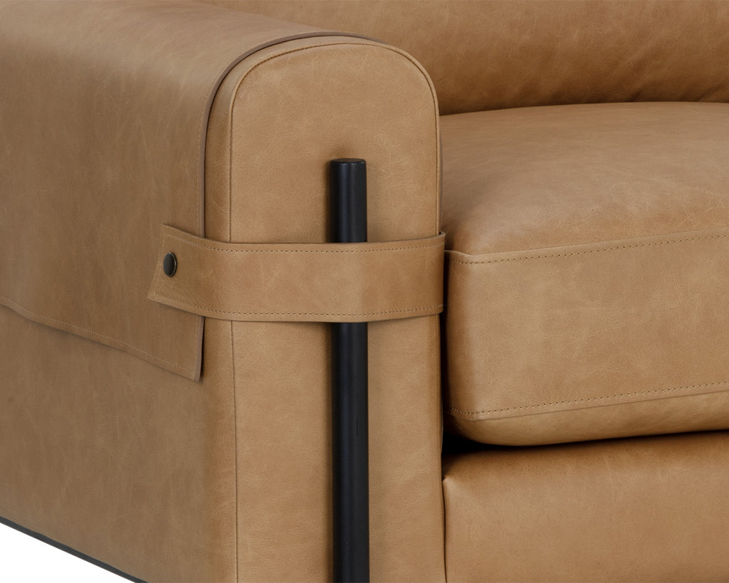 Camus Armchair - Ludlow Sesame Leather | Sunpan Furniture - 111588