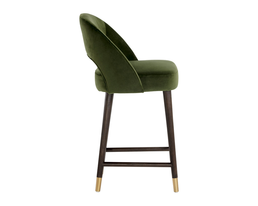 Monae Counter Stool - Moss Green | Sunpan Furniture - 105617