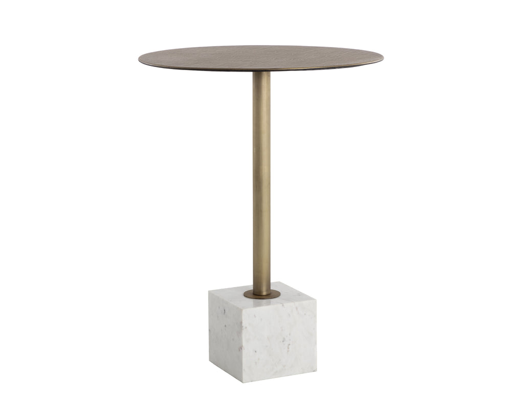 Kata Bar Table - White Marble | Sunpan Furniture - 109641