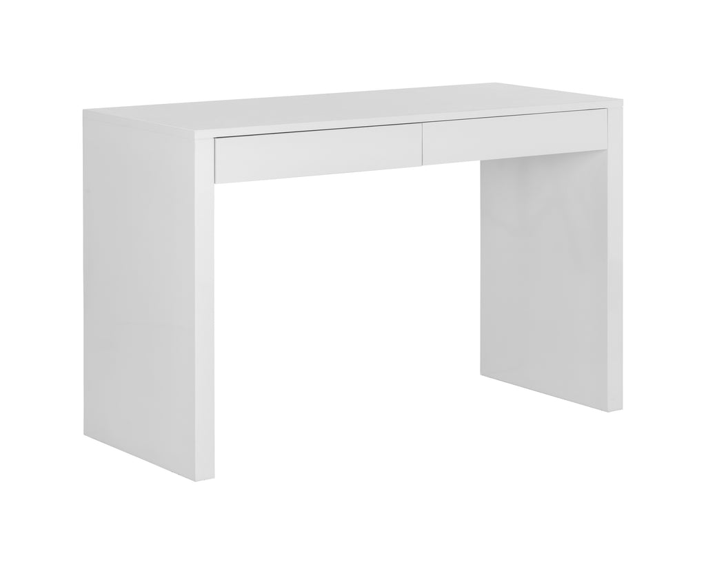 Dutad Desk - High Gloss White | Sunpan Furniture - 106901