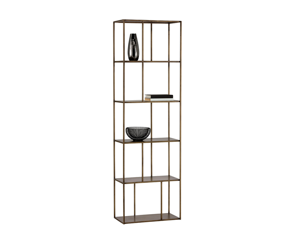 Eiffel Bookcase - Small - Antique Brass | Sunpan Furniture - 102939