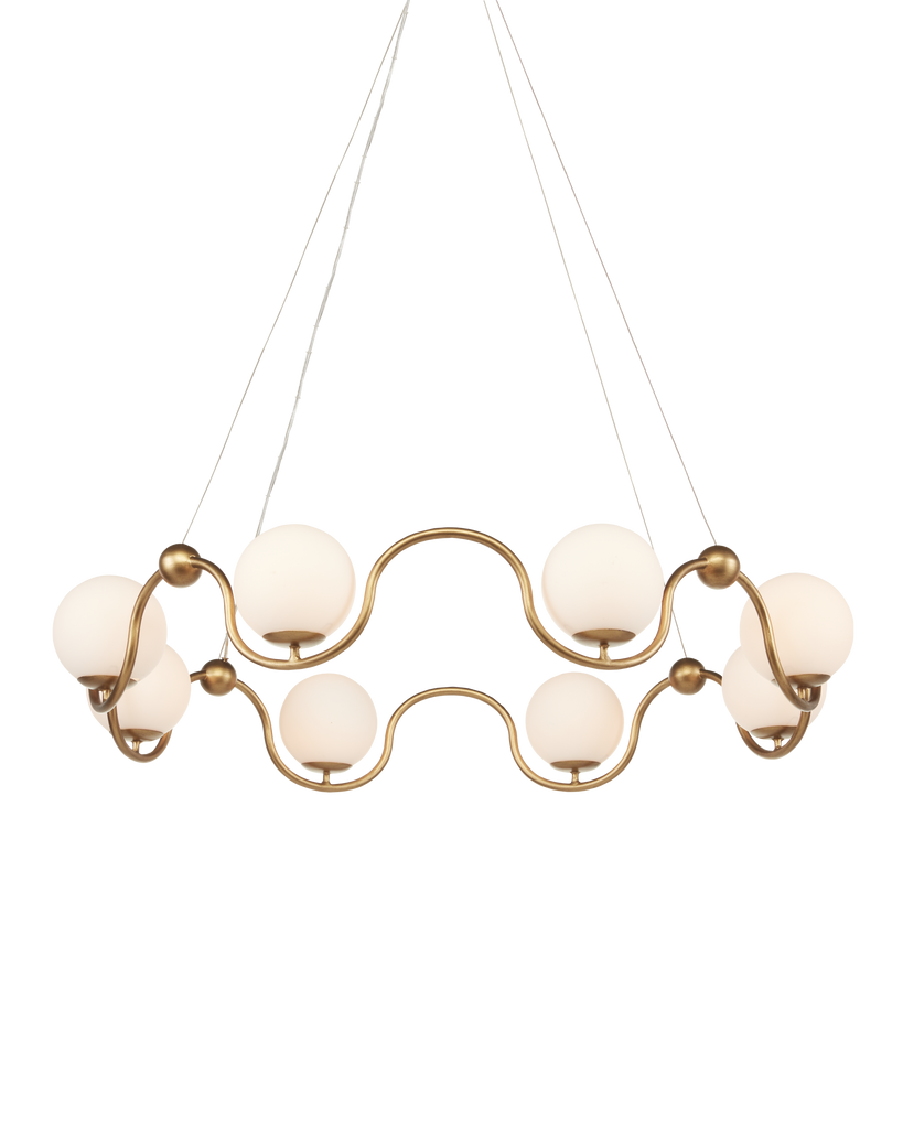 Currey & Co Equilibrium Brass Chandelier | 9000-0878