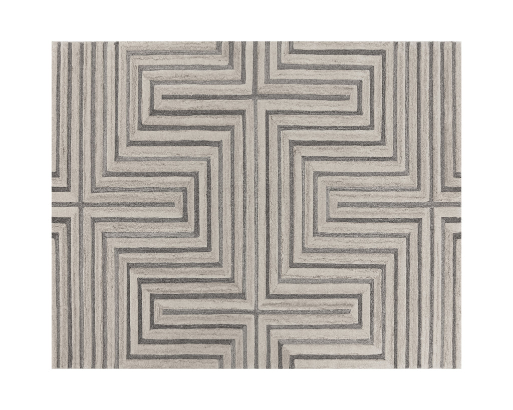 Oslow Hand-Tufted Rug - Beige / Grey - 8' X 10' | Sunpan Furniture - 109370