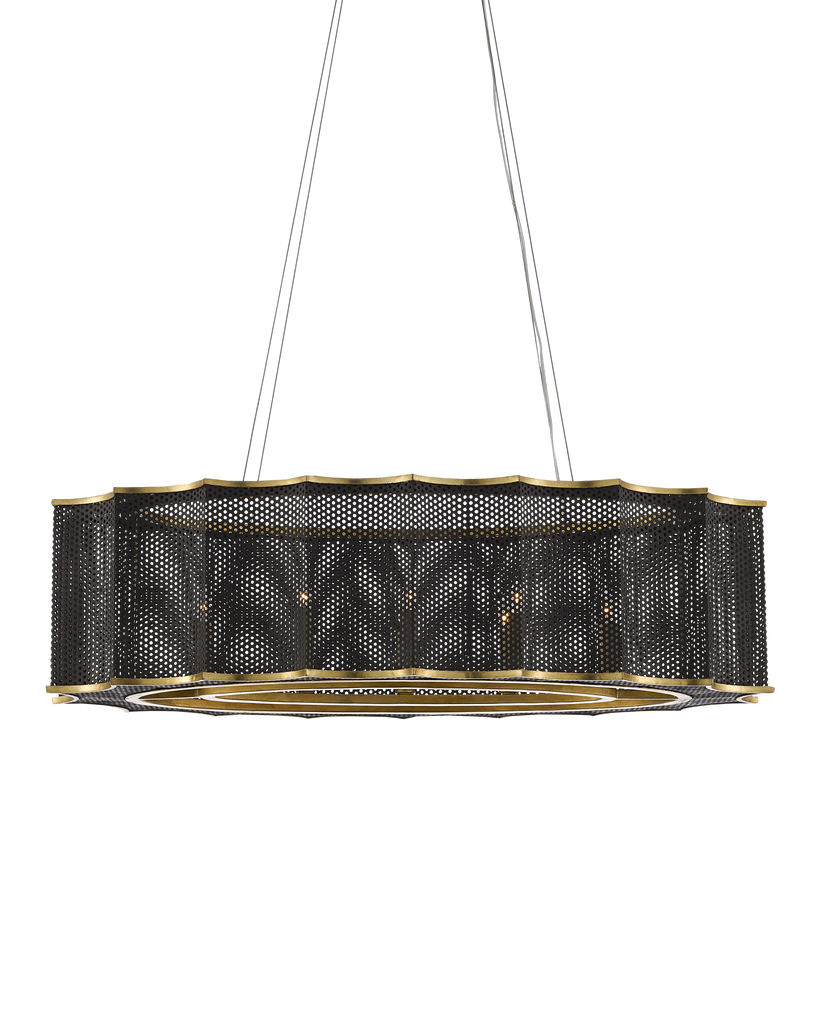 Currey & Co Nightwood Black Chandelier | 9000-0512