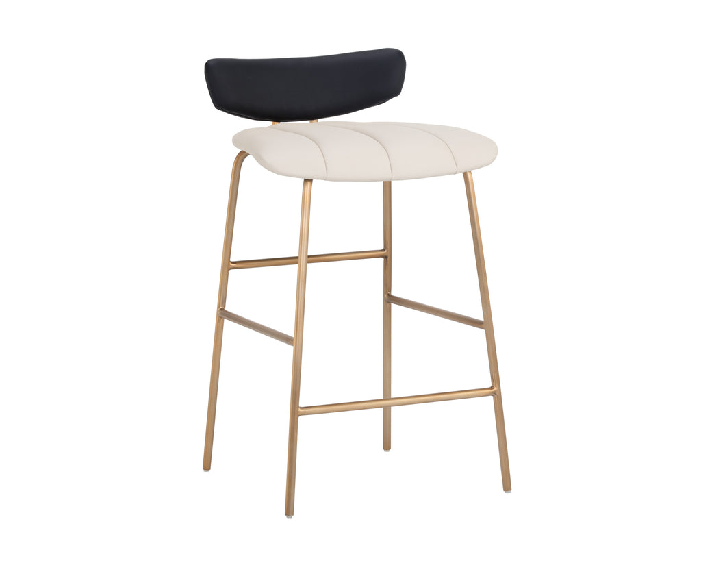 Lorelei Counter Stool - Dillon Cream / Dillon Black | Sunpan Furniture - 106019