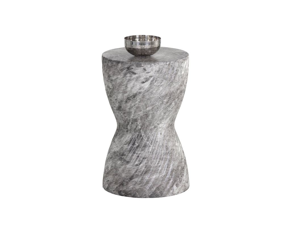 Cara End Table - Marble Look - Grey | Sunpan Furniture - 106775