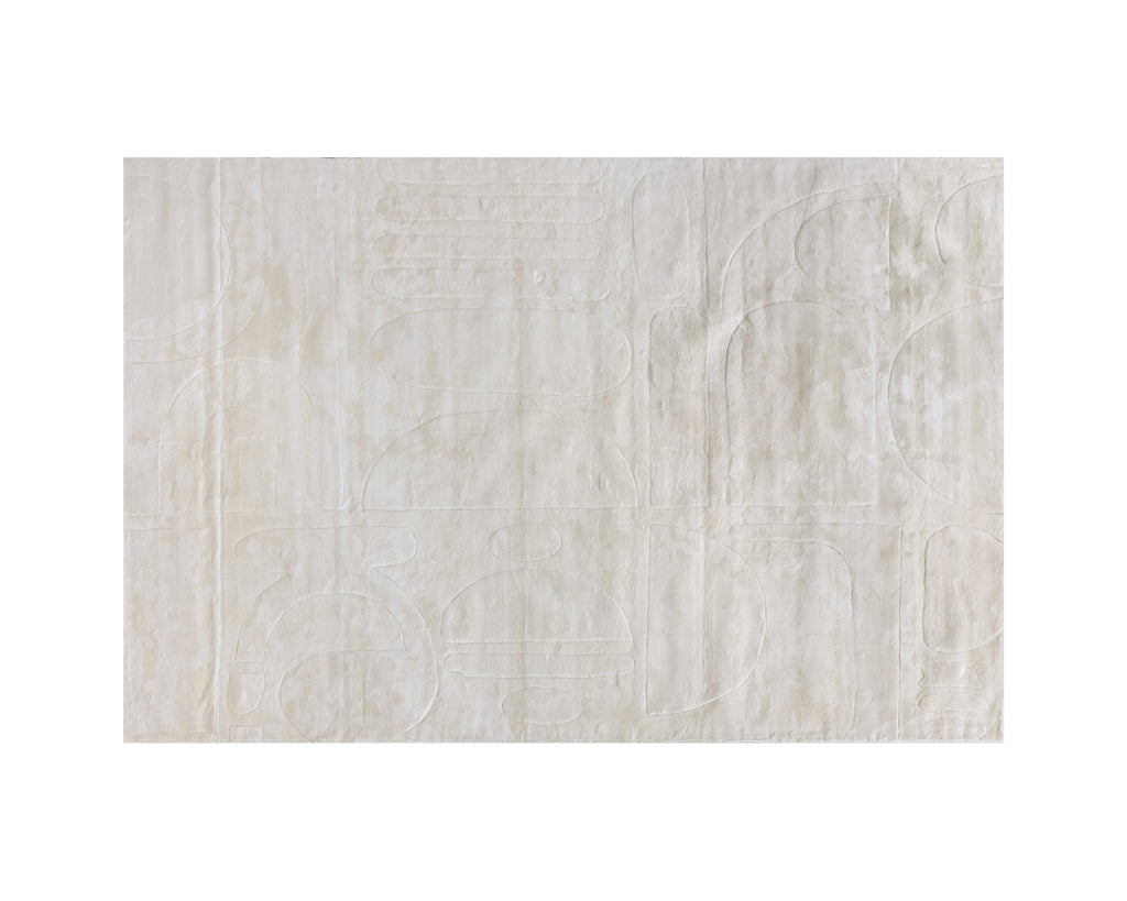 Caruso Hand-Loomed Rug - Cream / Ivory - 6' X 9' | Sunpan Furniture - 109588