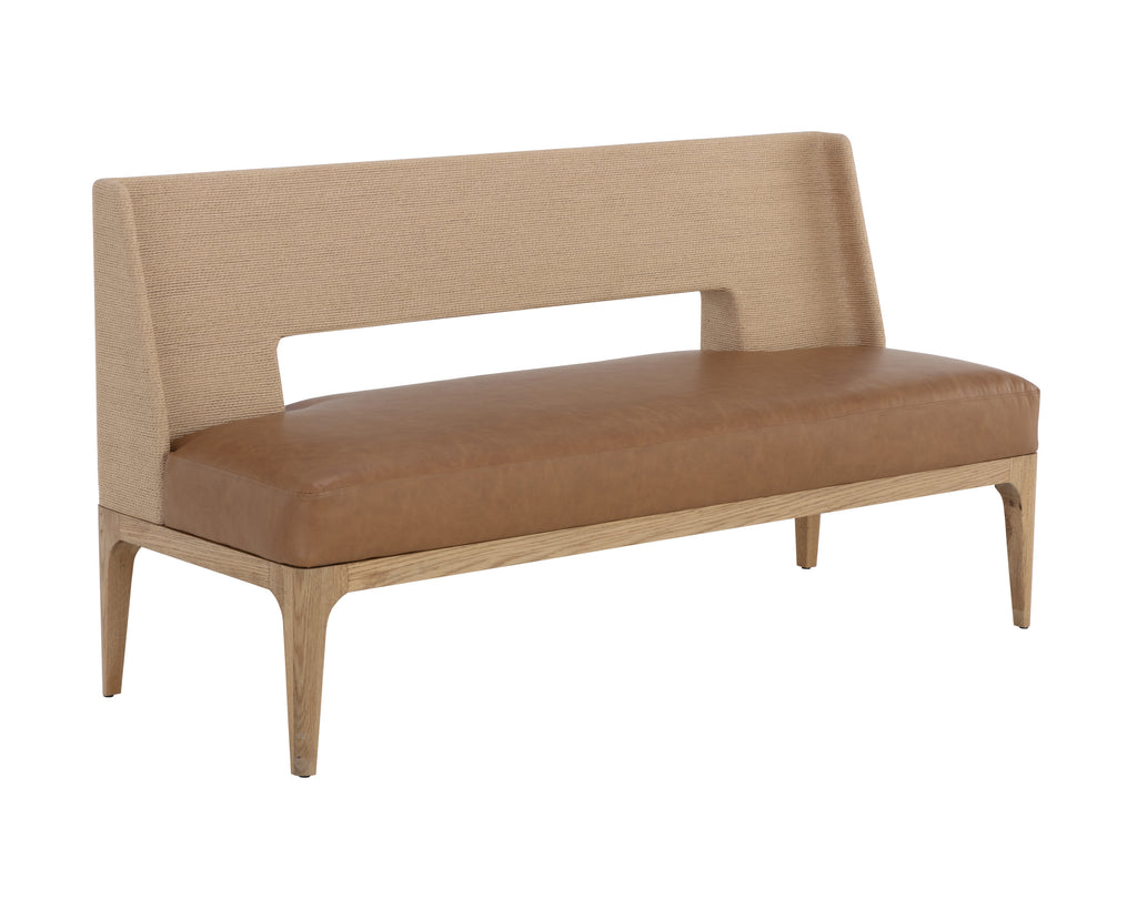 Brocco Banquette - Milliken Cognac | Sunpan Furniture - 110928