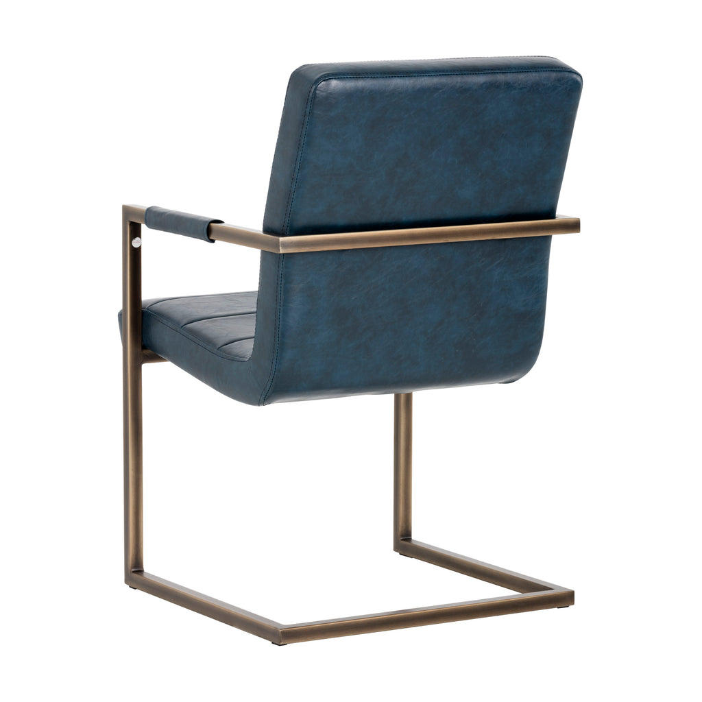 Jafar Dining Armchair - Vintage Blue | Sunpan Furniture - 102021