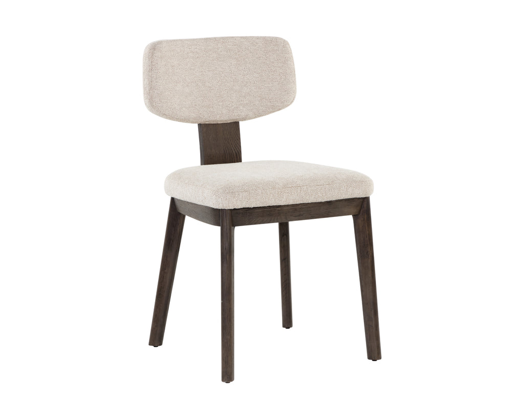 Rickett Dining Chair - Dark Brown - Dove Cream | Sunpan Furniture - 107881