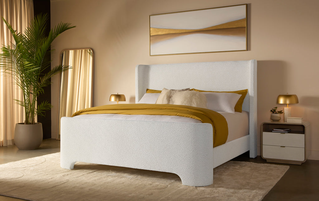 Ives Bed - King - Copenhagen White | Sunpan Furniture - 110461