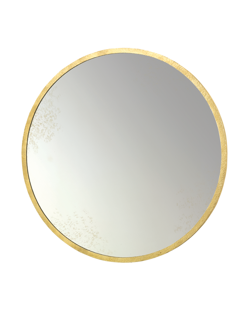 Aline Gold Round Mirror | Currey & Co - 1088