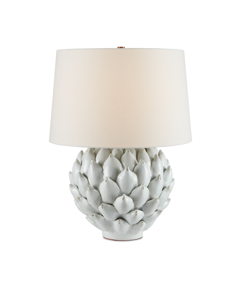 Currey & Co Cynara White Table Lamp | 6000-0741