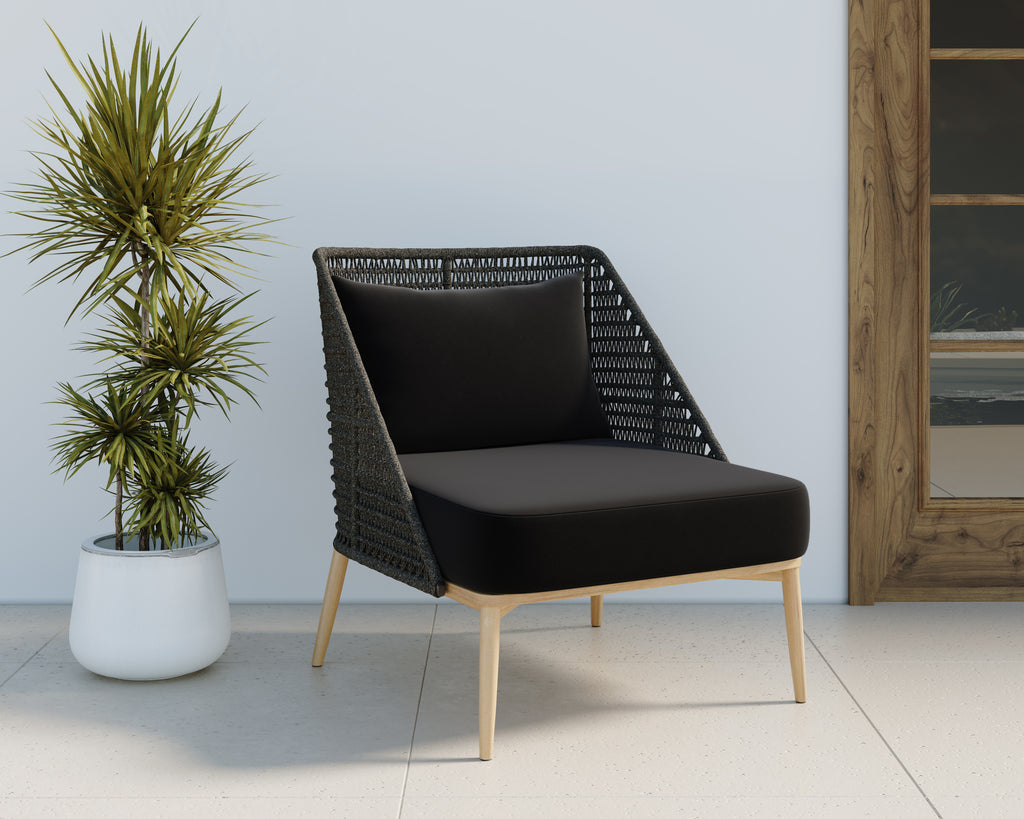 Andria Lounge Chair - Arashi Black | Sunpan Furniture - 110962