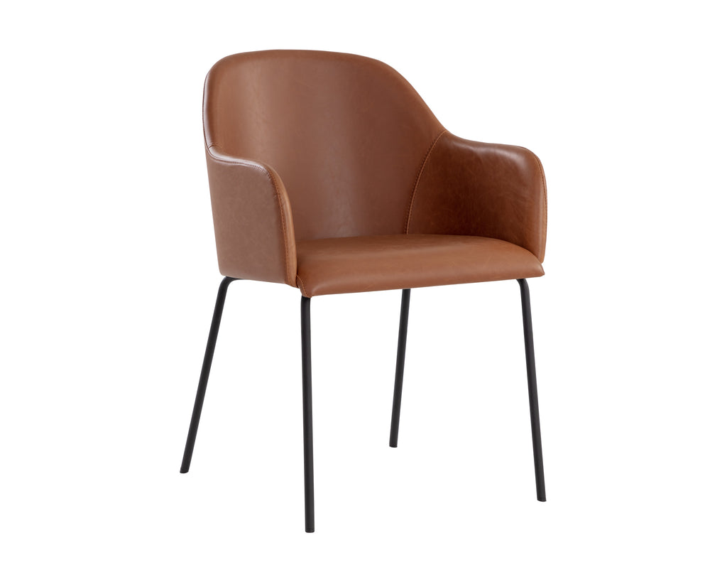 Hensley Dining Armchair - Hazelnut | Sunpan Furniture - 109140