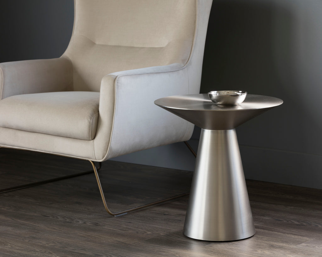 Carmel End Table - Stainless Steel | Sunpan Furniture - 103009