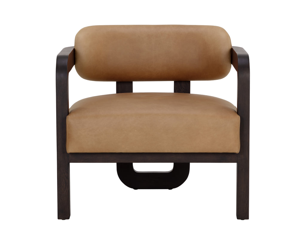 Madrone Lounge Chair - Brown - Ludlow Sesame Leather | Sunpan Furniture - 111585