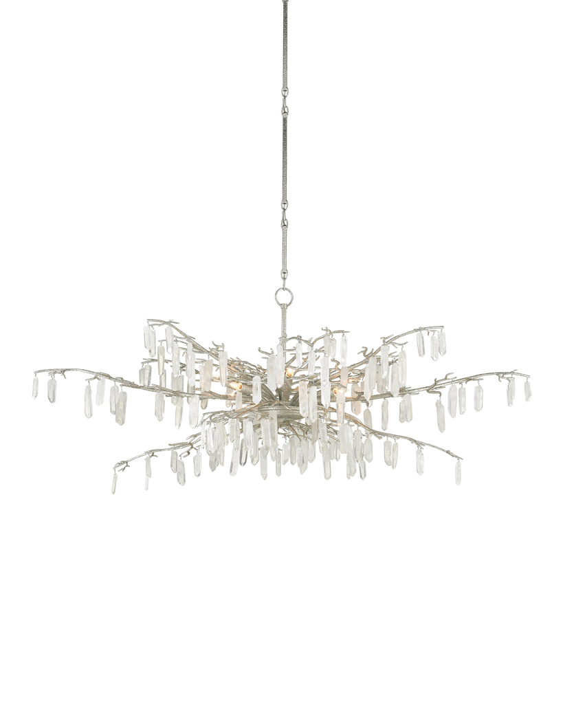 Currey & Co Forest Dawn Silver Chandelier | 9000-0608