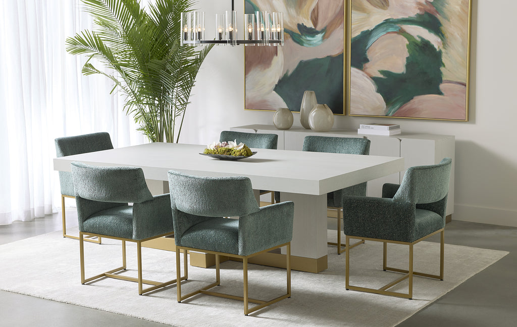 Greco Dining Armchair - Aura Teal | Sunpan Furniture - 110782