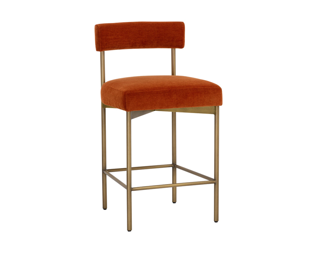 Seneca Counter Stool - Antique Brass - Danny Rust | Sunpan Furniture - 109134