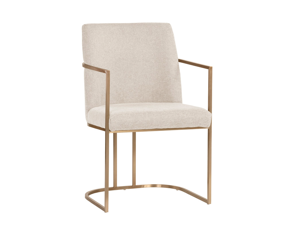 Rayla Dining Armchair - Belfast Oatmeal | Sunpan Furniture - 106727