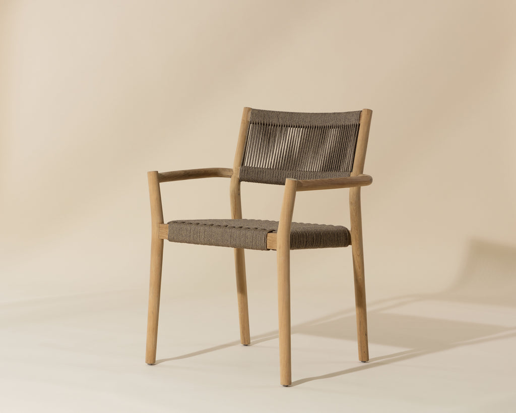 Kavala Stackable Dining Armchair - Natural | Sunpan Furniture - 111560