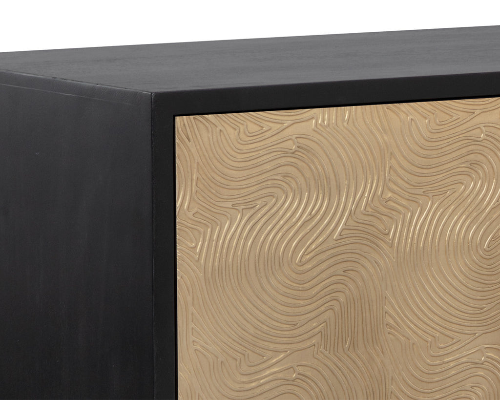 Algarve Sideboard - Black / Champagne Gold | Sunpan Furniture - 111015