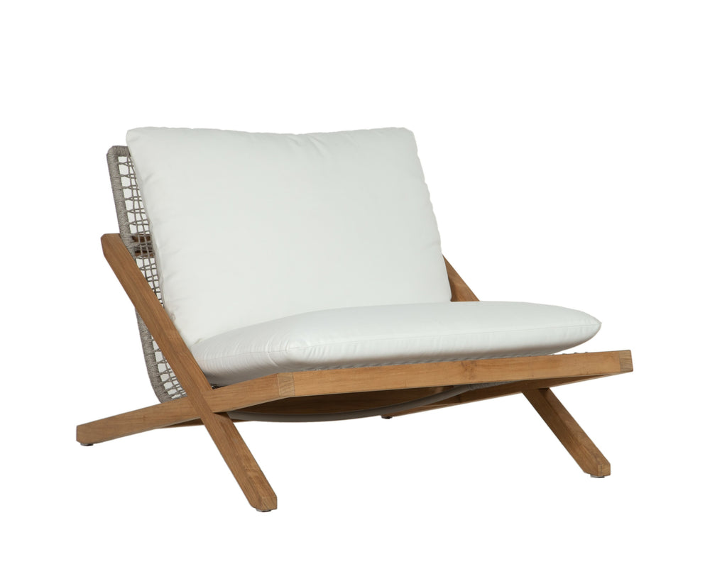 Bari Lounge Chair - Natural - Stinson White | Sunpan Furniture - 109461