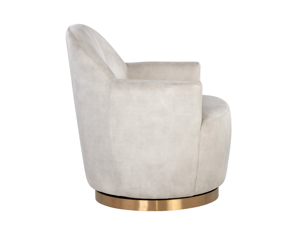 Casey Swivel Lounge Chair - Nono Cream | Sunpan Furniture - 107964