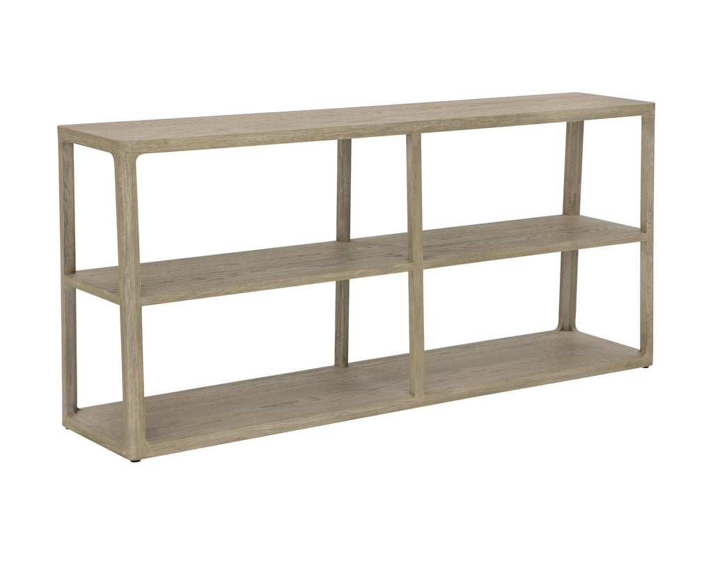 Doncaster Low Bookcase - Smoke Grey | Sunpan Furniture - 107735