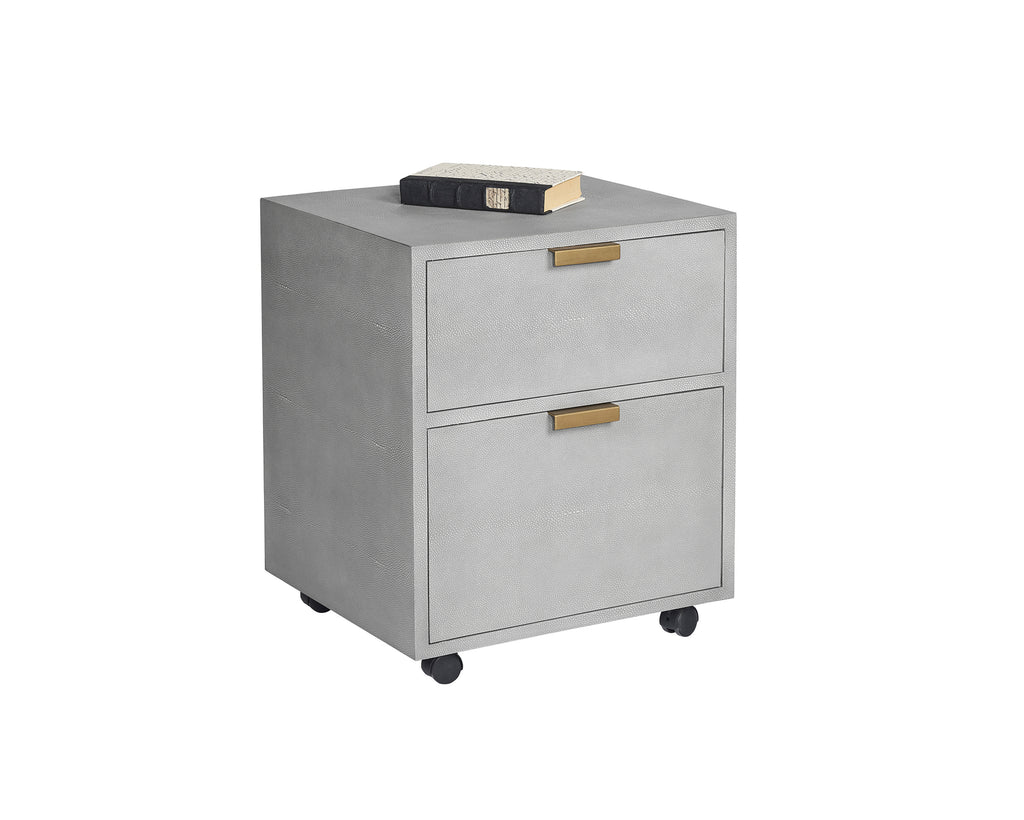 Jiro File Cabinet - Grey Shagreen | Sunpan Furniture - 105444