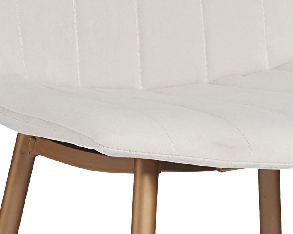 Drew Dining Chair - Champagne Gold - Antonio Linen | Sunpan Furniture - 104217