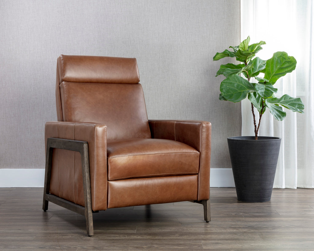 Brandon Recliner - Shalimar Tobacco Leather | Sunpan Furniture - 110511