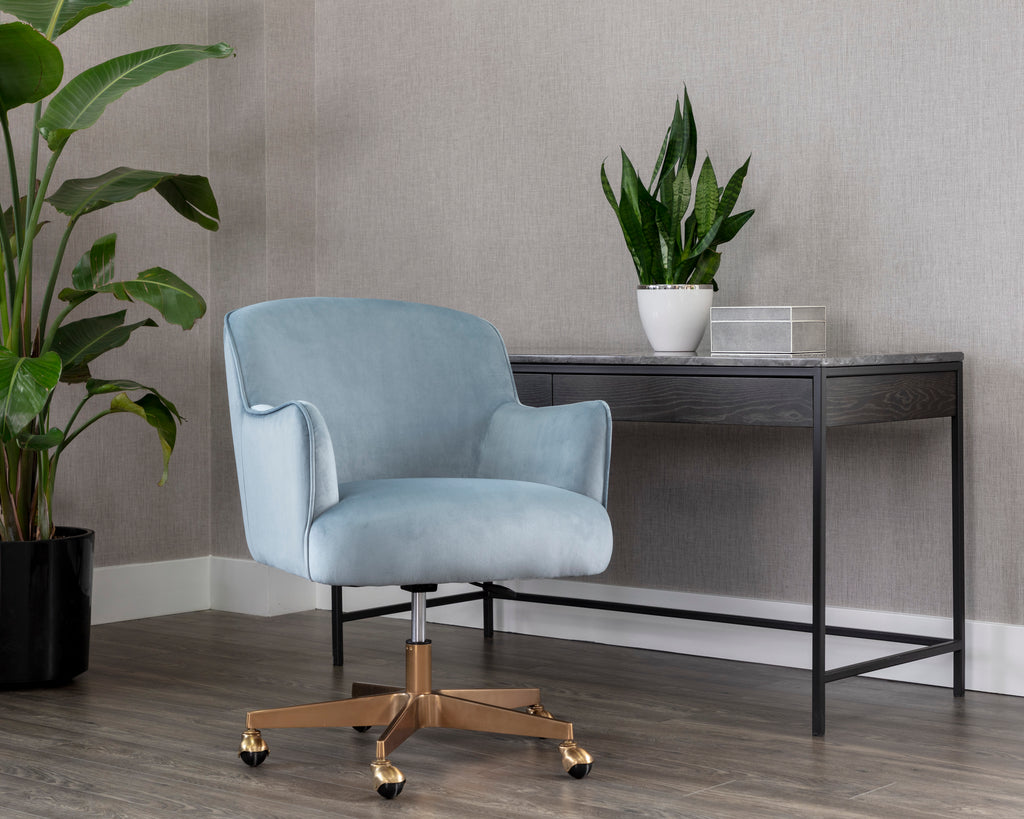 Karina Office Chair - Cornflower Blue Sky | Sunpan Furniture - 107853