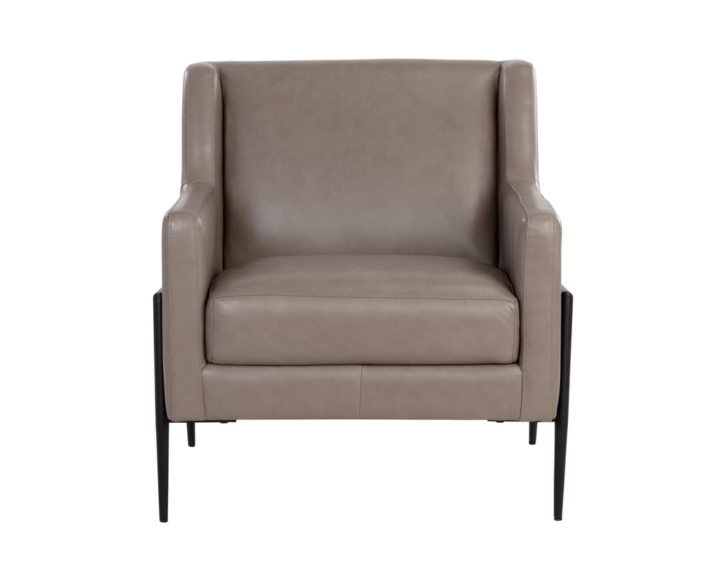 Talula Lounge Chair - Alpine Grey Leather | Sunpan Furniture - 107697