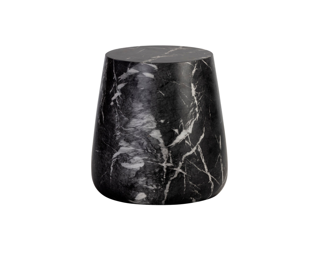 Aries End Table - Marble Look - Black | Sunpan Furniture - 106403