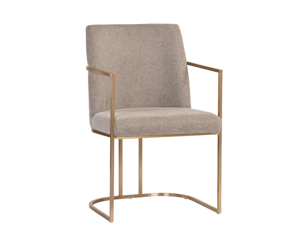 Rayla Dining Armchair - Belfast Oyster Shell | Sunpan Furniture - 106179