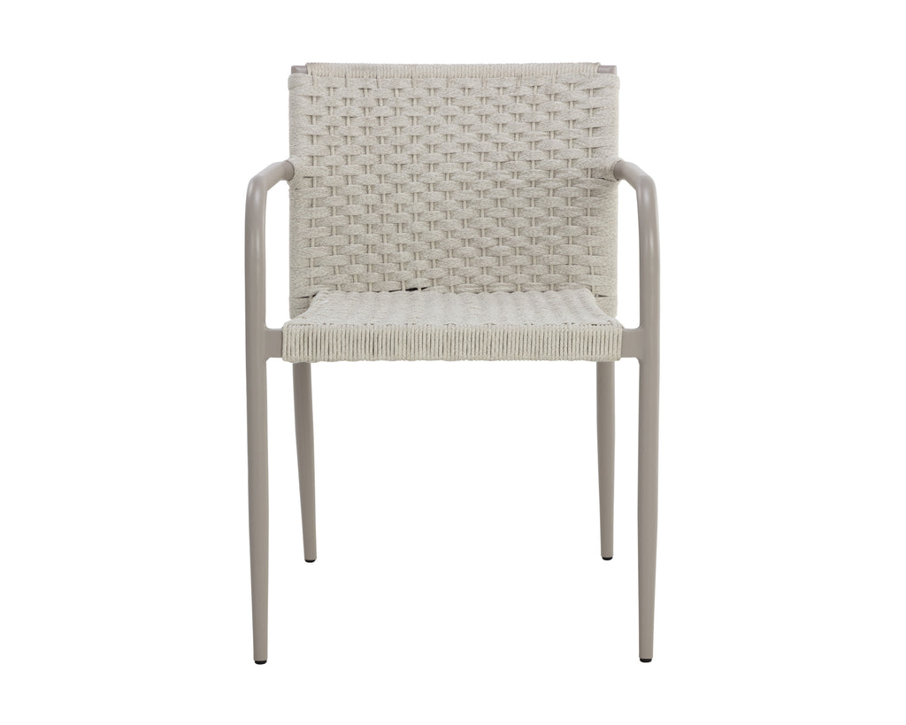 Casella Stackable Dining Armchair - Cream | Sunpan Furniture - 110979