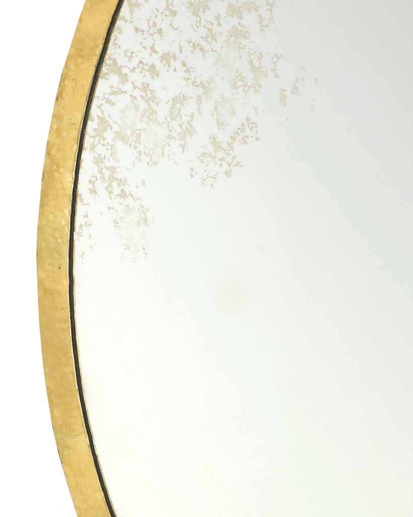 Aline Gold Round Mirror | Currey & Co - 1088